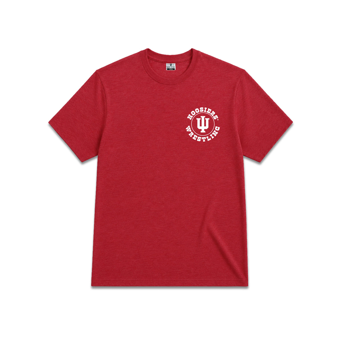 Indiana Hoosiers Wrestling Red State Outline Tee