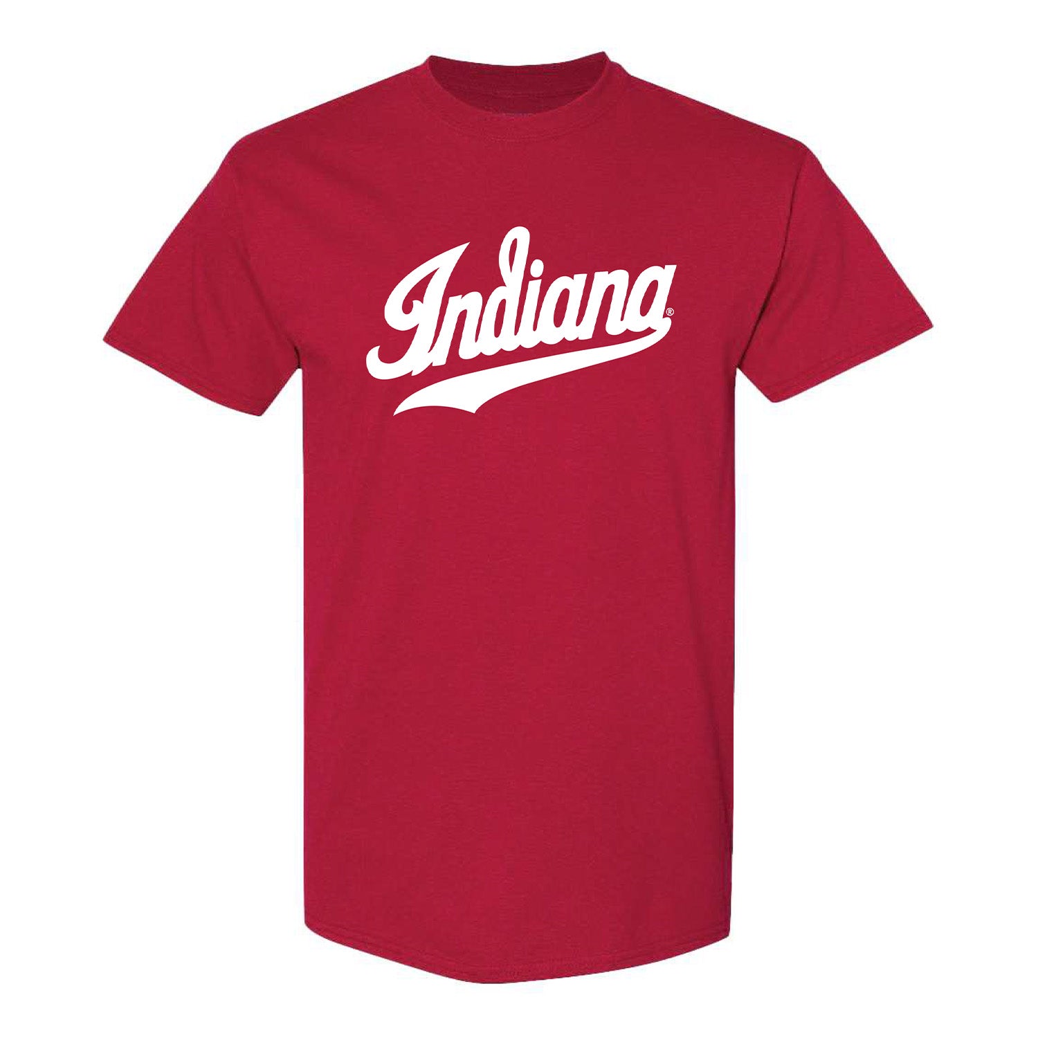 Indiana Script Flag Indiana Hoosiers Script Crimson T-Shirt - Official Indiana University ...