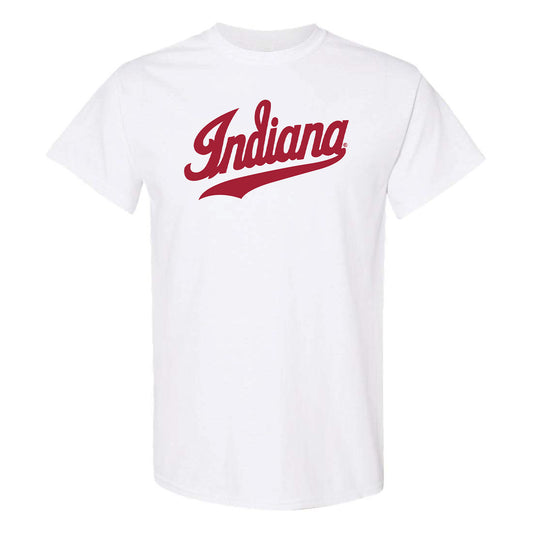 Indiana Hoosiers Script White T-Shirt - Front View