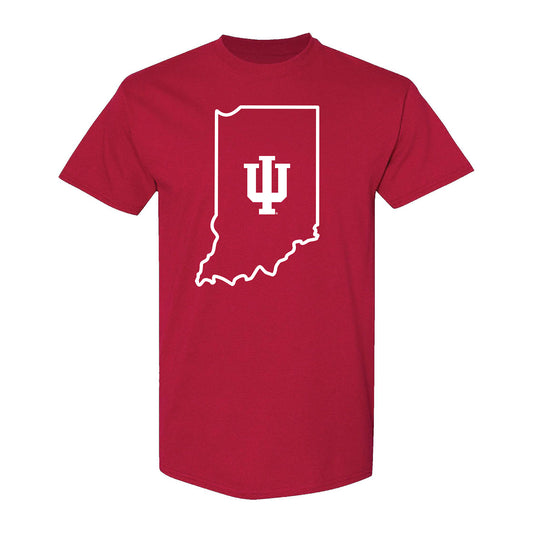 Indiana Hoosiers State Trident Crimson T-Shirt - Front View