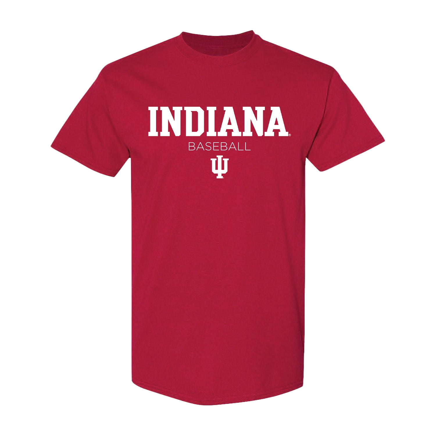 Indiana Hoosiers Baseball Crimson T-Shirt - Front View