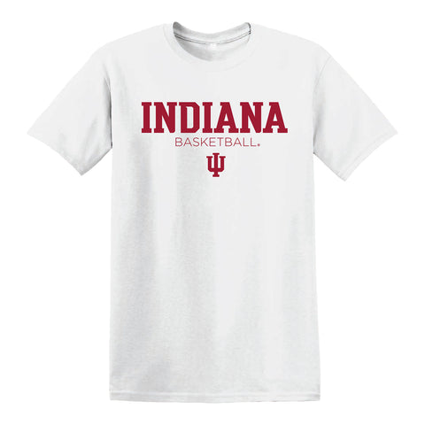 Indiana Hoosiers Basketball White T-Shirt - Front View