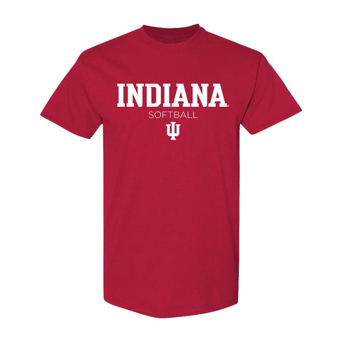 Indiana Hoosiers Softball Crimson T-Shirt - Front View