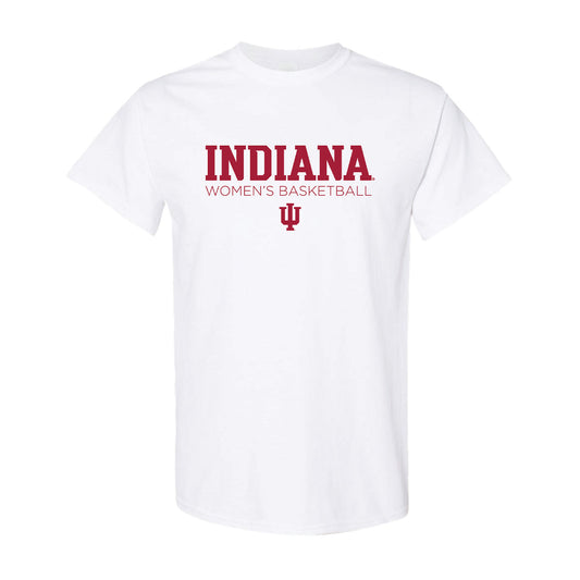 Indiana Hoosiers Women's Basketball White T-Shirt - Front View
