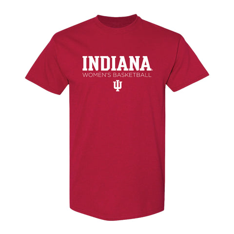 Indiana Hoosiers Women's Basketball Crimson T-Shirt - Front View