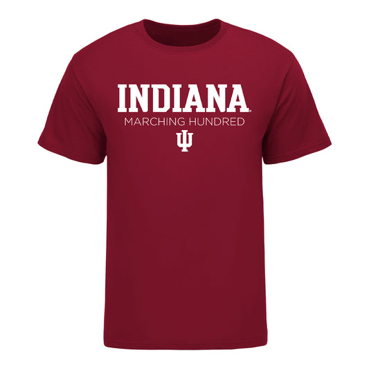 Indiana Hoosiers Marching Hundred Crimson T-Shirt - Front View