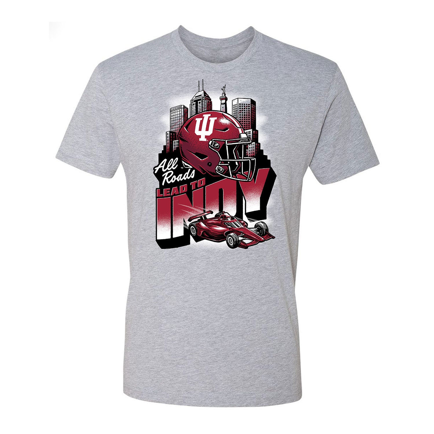 Indiana Hoosiers All Roads Lead to Indy Big 10 Championships T-Shirt