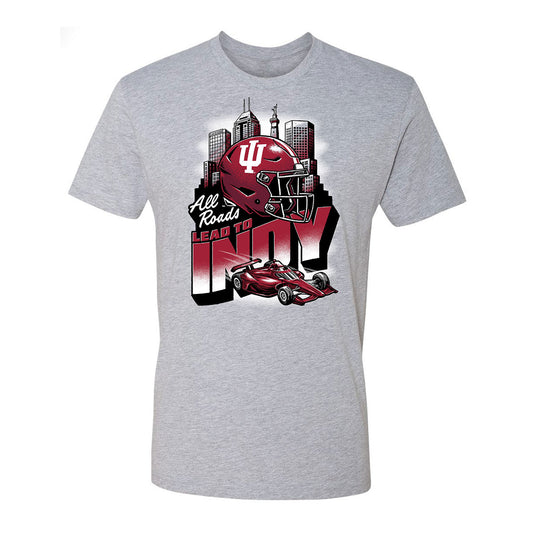 Indiana Hoosiers All Roads Lead to Indy Big 10 Championships T-Shirt