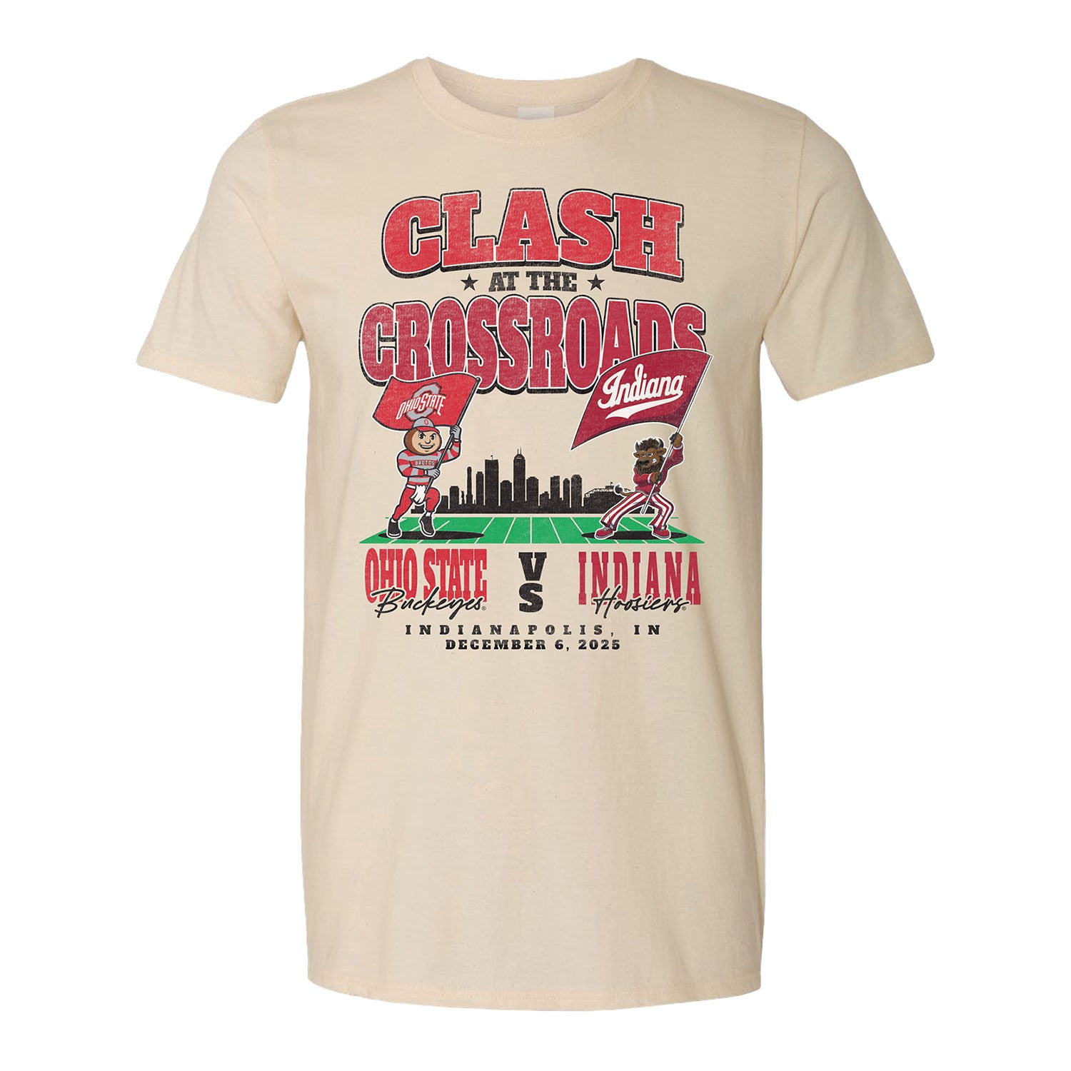 Indiana Hoosiers Big 10 Championship Mascot Showdown T-Shirt