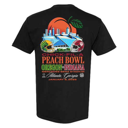 Indiana Hoosiers Peach Bowl Stadium Match Up T-Shirt - Back view