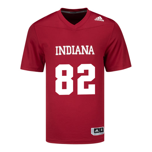 Indiana Hoosiers Adidas #82 Bradley Archer Crimson Student Athlete Football Jersey - Front View