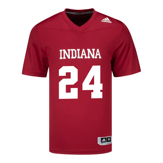 Indiana Hoosiers Adidas #24 Bryson Bonds Crimson Student Athlete Football Jersey - Front view