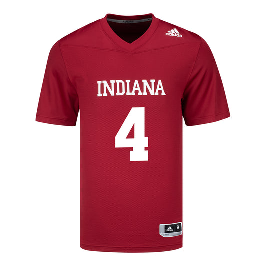 Indiana Hoosiers Adidas #4 DeQuece Carter Crimson Student Athlete Football Jersey - Front View