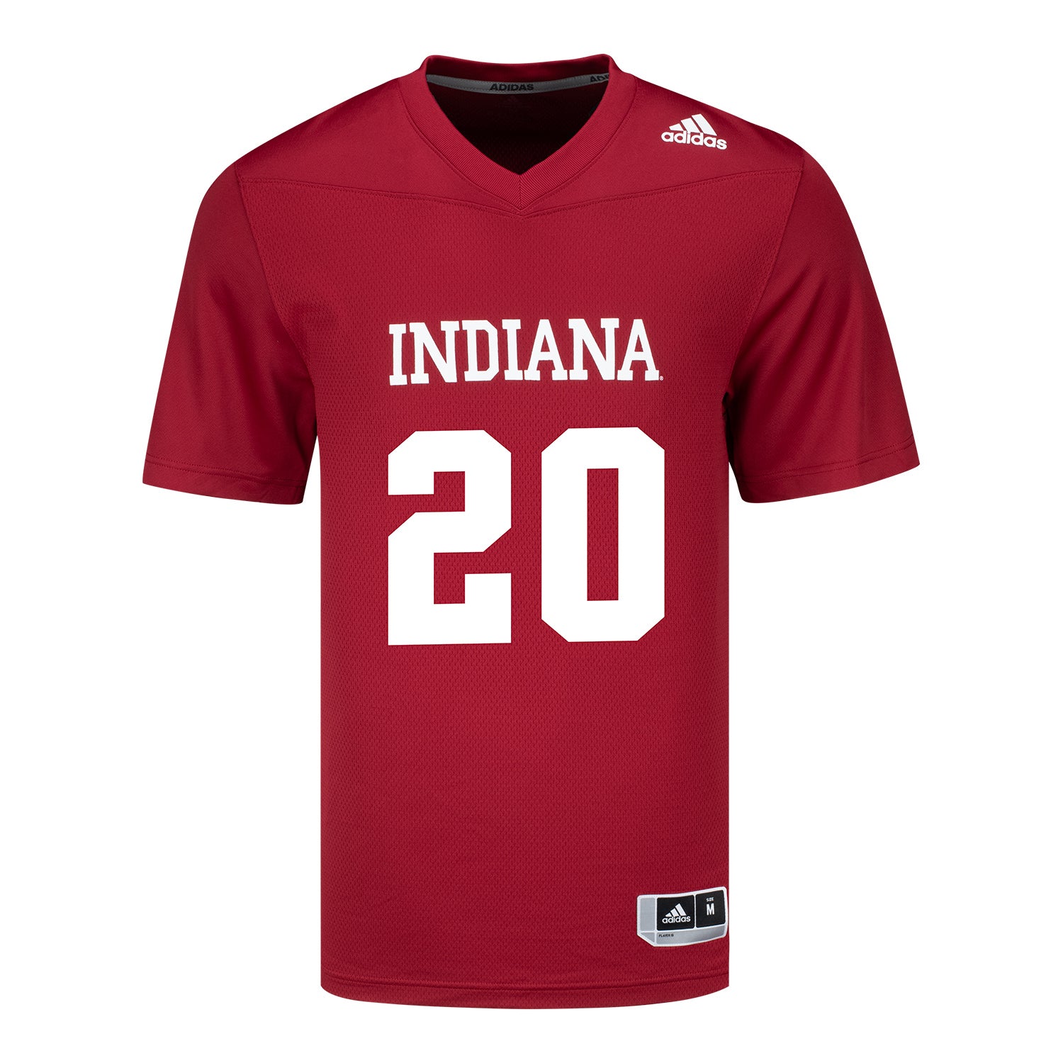 Indiana Hoosiers Adidas #20 Dontrae Henderson Crimson Student Athlete Football Jersey - Front View