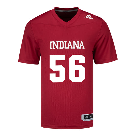 Indiana Hoosiers Adidas #56 Mike Katic Crimson Student Athlete Football Jersey - Front View