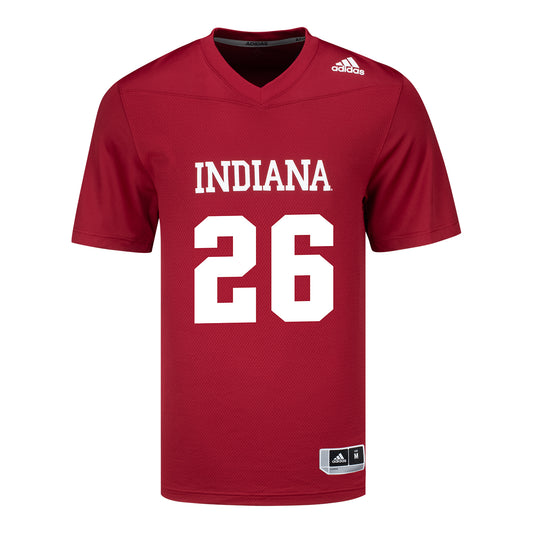 Indiana Hoosiers Adidas #26 Joshua Rudolph Crimson Student Athlete Football Jersey - Front View