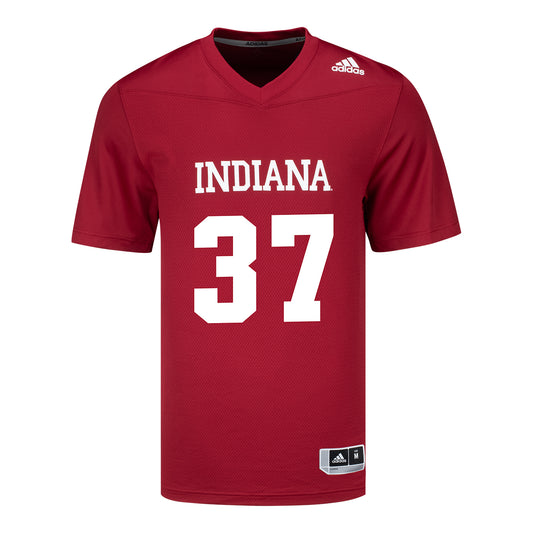 Indiana Hoosiers Adidas #37 Jackson Schott Crimson Student Athlete Football Jersey - Front View