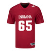 Indiana Hoosiers Adidas #65 Carter Smith Crimson Student Athlete Football Jersey - Front View