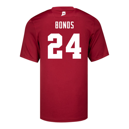 Indiana Hoosiers Adidas #24 Bryson Bonds Crimson Student Athlete Football Jersey - BAck View