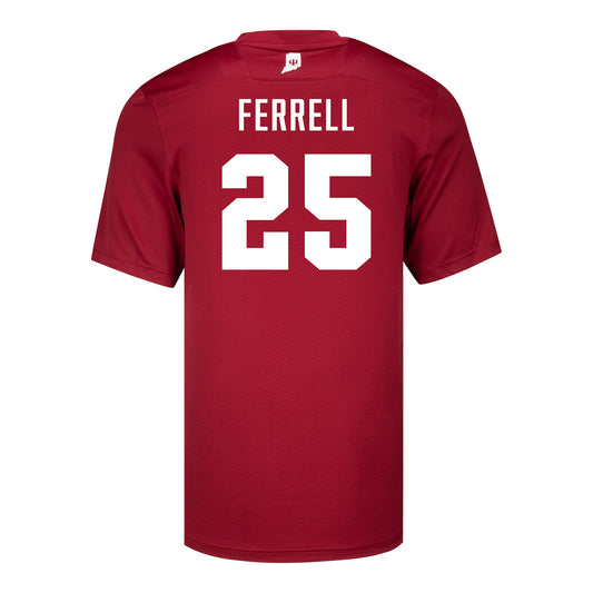 Indiana Hoosiers Adidas #25 Amare Ferrell Crimson Student Athlete Football Jersey - Back View