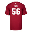 Indiana Hoosiers Adidas #56 Mike Katic Crimson Student Athlete Football Jersey - Back View