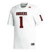 Indiana Hoosiers Adidas Football #1 Replica White Jersey - Front View