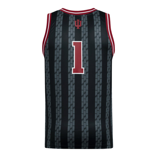 Adidas Indiana Hoosiers Alternate Swingman #1 Black Basketball Jersey - Back View