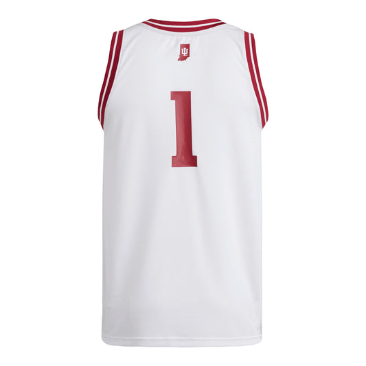 Indiana Hoosiers Adidas Basketball Swingman #1 White Jersey