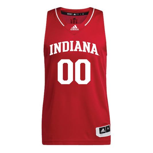 Indiana Hoosiers Adidas Personalized Crimson Basketball Jersey - Front View