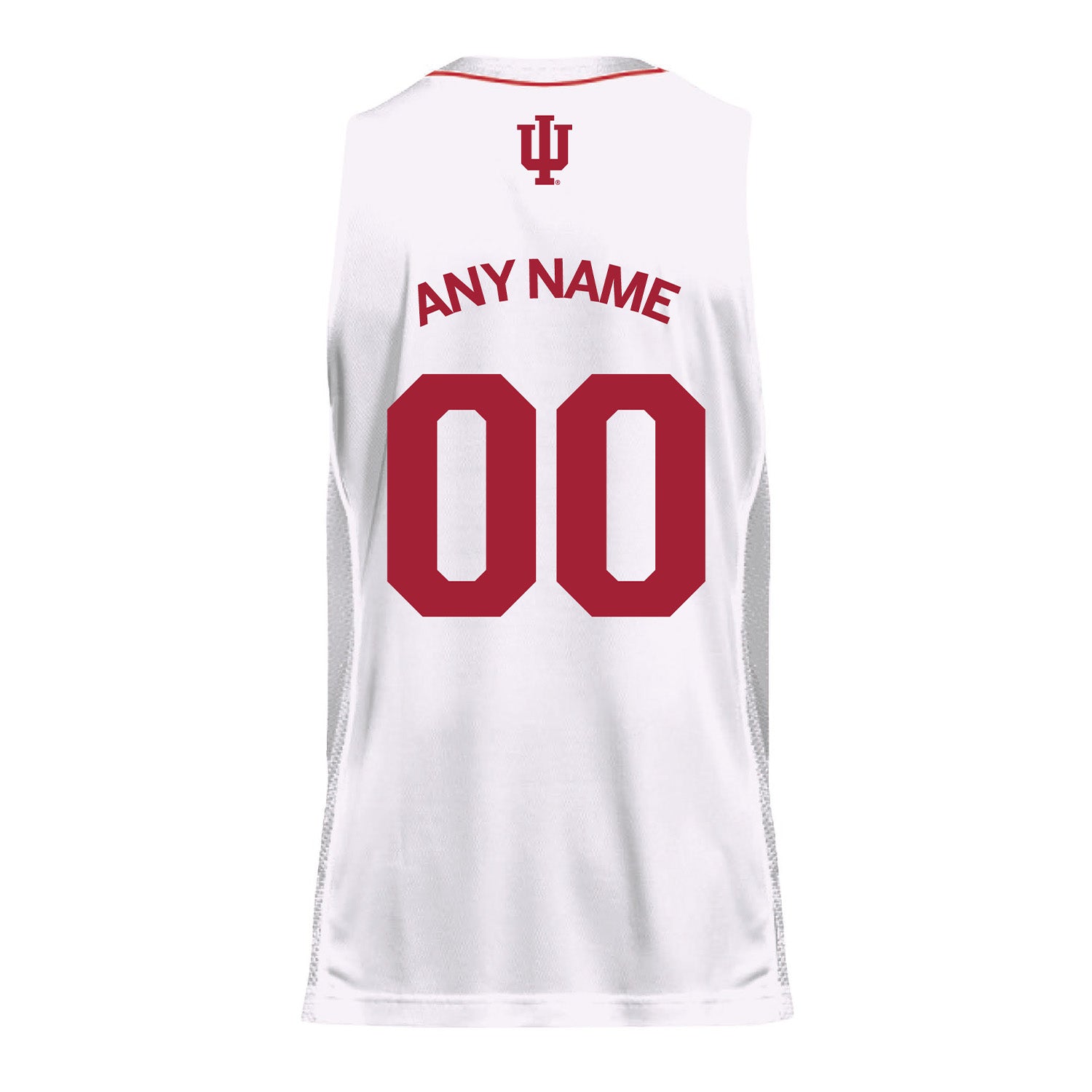 Indiana Hoosiers Adidas Personalized White Basketball Jersey - Back View