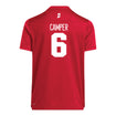 Indiana Hoosiers Adidas #6 Cam Camper Crimson Student Athlete Football Jersey - Back View