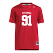Indiana Hoosiers Adidas #91 LeDarrius Cox Crimson Student Athlete Football Jersey - Front View