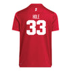 Indiana Hoosiers Adidas #33 Connor Hole Crimson Student Athlete Football Jersey - Back View