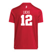 Indiana Hoosiers Adidas #12 Jaylin Lucas Crimson Student Athlete Football Jersey - Back View