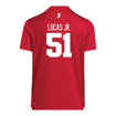 Indiana Hoosiers Adidas #51 Patrick Lucas Jr. Crimson Student Athlete Football Jersey - Back View