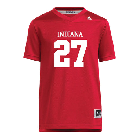Indiana Hoosiers Adidas #27 Xavier Trueblood Crimson Student Athlete Football Jersey - Front View