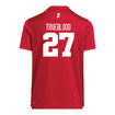 Indiana Hoosiers Adidas #27 Xavier Trueblood Crimson Student Athlete Football Jersey - Back View