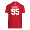 Indiana Hoosiers Adidas #95 Sean Wracher Crimson Student Athlete Football Jersey - Back View