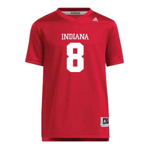 Indiana Hoosiers Adidas #8 Jared Casey Crimson Student Athlete Football Jersey - Front View