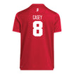 Indiana Hoosiers Adidas #8 Jared Casey Crimson Student Athlete Football Jersey - Back View