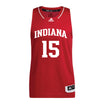 Indiana Hoosiers Adidas Men's Basketball Crimson Student Athlete Jersey #15 James Goodis - Front View