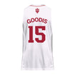 Indiana Hoosiers Adidas Men's Basketball White Student Athlete Jersey #15 James Goodis - Back View