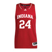 Indiana Hoosiers Adidas Men's Basketball Crimson Student Athlete Jersey #24 Payton Sparks - Front View