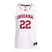 Indiana Hoosiers Adidas Men's Basketball White Student Athlete Jersey #22 Jackson Creel - Front View