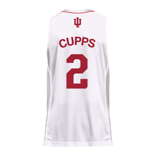Indiana Hoosiers Adidas Men's Basketball White Student Athlete Jersey #2 Gabe Cupps - Back View