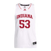 Indiana Hoosiers Adidas Men's Basketball White Student Athlete Jersey #14 Jordan Rayford - Front View