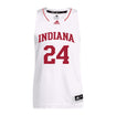 Indiana Hoosiers Adidas Men's Basketball White Student Athlete Jersey #24 Payton Sparks - Front View