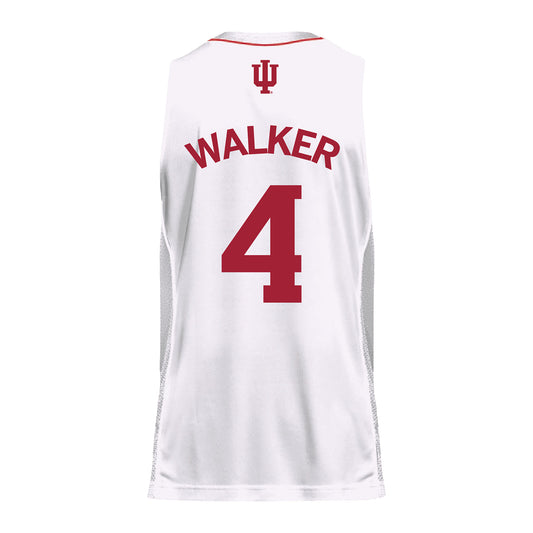 Indiana Hoosiers Adidas Men's Basketball White Student Athlete Jersey #4 Anthony Walker - Back View