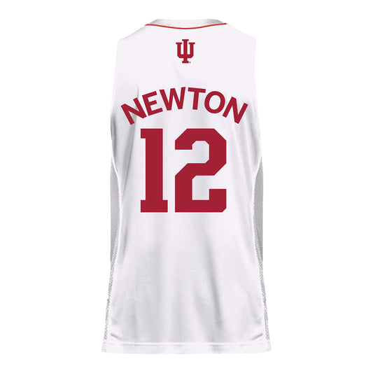 Indiana Hoosiers Adidas Men's Basketball White Student Athlete Jersey #12 Jakai Newton - Back View