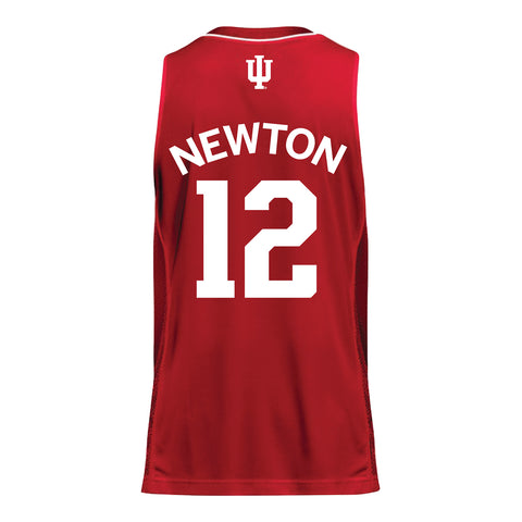 Indiana Hoosiers Adidas Men's Basketball Crimson Student Athlete Jersey #12 Jakai Newton - Back View